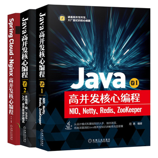 锁 NIO Netty ZooKeeper Nginx高并发核心编程 Cloud Spring 正版 卷2多线程 JMM Java高并发核心编程卷1 Redis JUC高并发设计模式