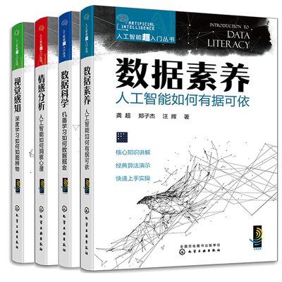 人工智能如何洞察理+视觉感知 深度学如何知图辨物+视觉感知 深度学如何知图辨物+数据素养 人工智能如何有据可依 4本图书籍