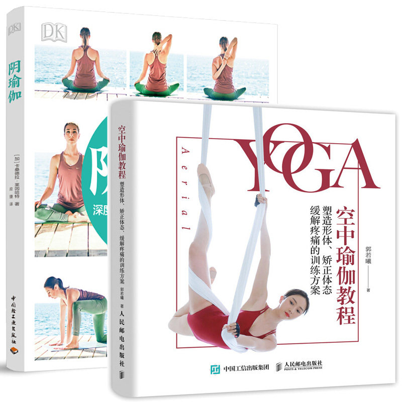 空中瑜伽教程 阴瑜伽 共2本 图书籍