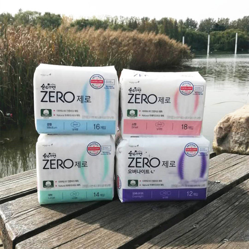韩国进口zero系列4包60片卫生巾