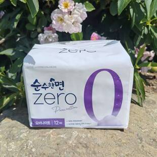 韩国可绿纳乐进口卫生巾zero纯棉零系列夜用33cm12片带护翼女学生