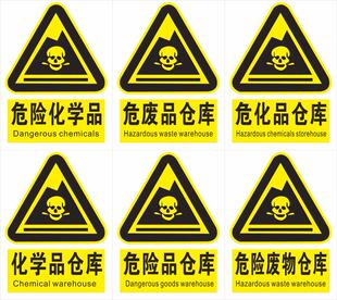 危险废物仓库危废品库门牌 易制毒制爆危险化学品存放区严禁烟火禁止入内当心中毒防水防潮 危险品贮存间铝牌