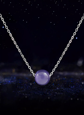 甜酷锁骨链紫色猫眼石项链2026新款爆款小众设计感高级颈链女颈链