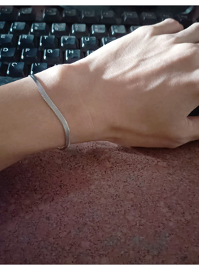 精致款洗不掉色银色蛇骨手链男女生男女士小众高级感潮情人节礼物