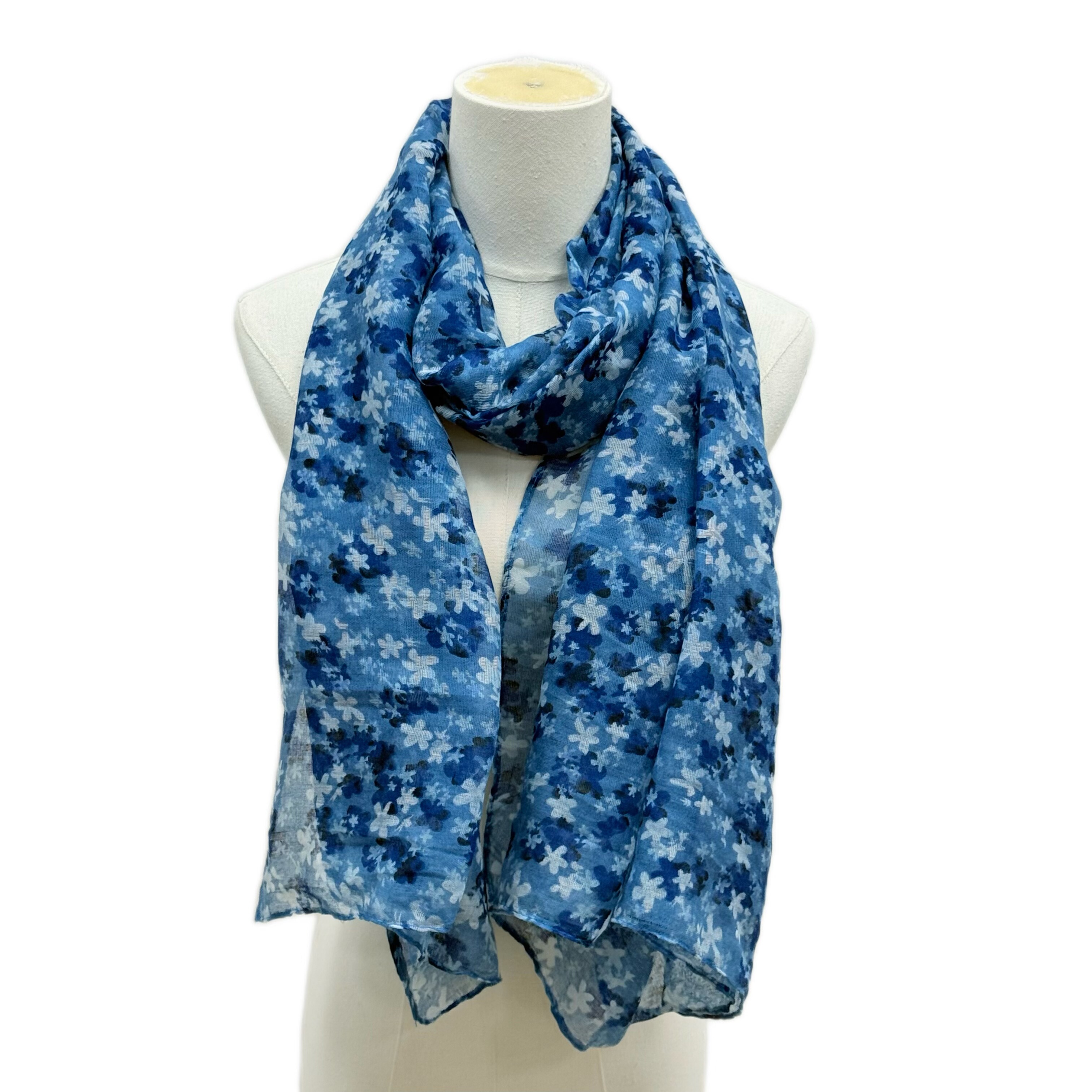 新款时尚巴厘纱小碎花民族百搭印花围巾女披肩两用丝巾沙滩巾海边