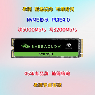 全新正品 电脑高速固态盘1t 4.0希捷酷鱼520M.2NVME2280笔记本台式