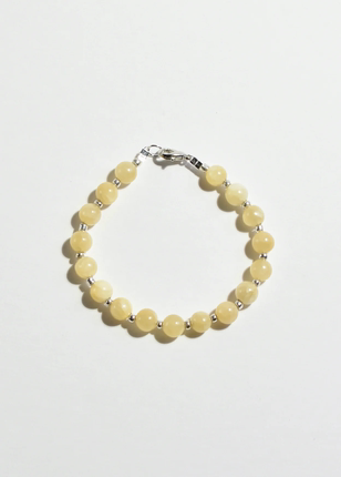 Yellow Quartz Bracelet VITAGE黄色石英手链进口天然宝石饰品