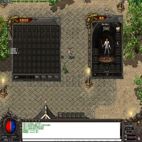传奇UI素材 游戏背景人物登陆创建界面GOM引擎三职业1108-UI179