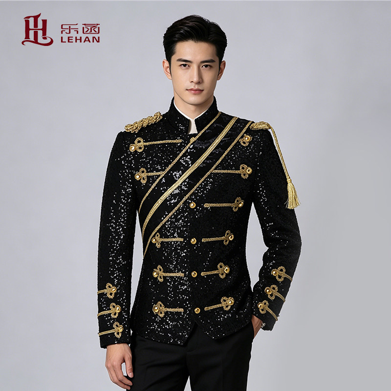 独款迈克尔杰克逊亮片演出服男女团舞台夜店乐队摇滚歌手休闲西装