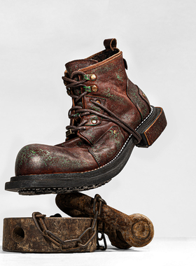 编界Rewrite 驳 纯皮高端马丁工装靴固特异虎年潮鞋复古马皮鞋男