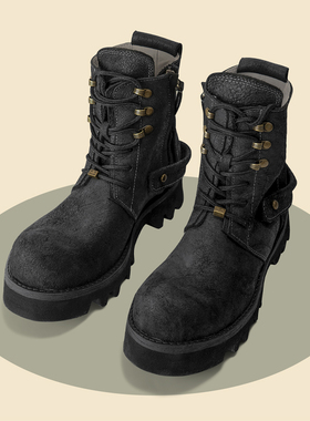 【范丞丞同款】编界Rewrite羁 原创日系马丁靴高帮露营工装靴男女