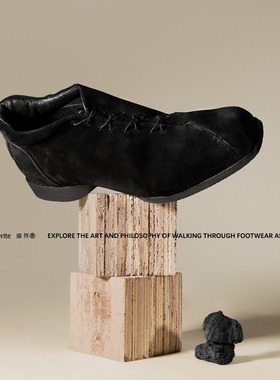 REwrite编界「城屿游历」休闲黑皮鞋NARO-FIT™训练鞋Ortholite®