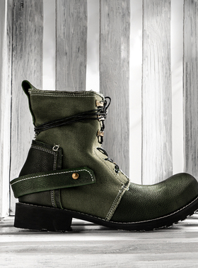 现货区 编界Rewrite闯画个闯荡江湖的梦旧独立设计透气牛皮帆布靴