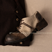 做旧皮鞋 男女 编界Rewrite界 原创日系复古手工鞋 张嘉元 同款