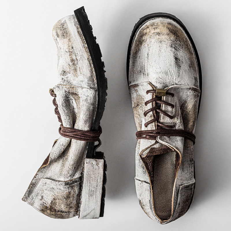 编界rewrite 画 青年艺术油画罕见走秀设计复古男女皮鞋国潮原创