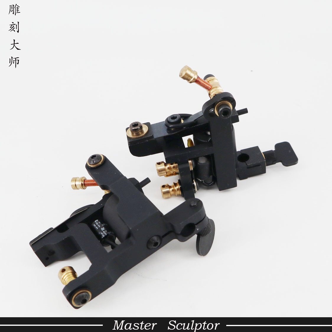 雕刻大师单线圈机割线机可带大圆针纯手工纹身机传统弹片机