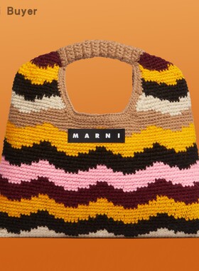 【国内现货】Marni Market 毛线拼接条纹大号复古女包 25春夏