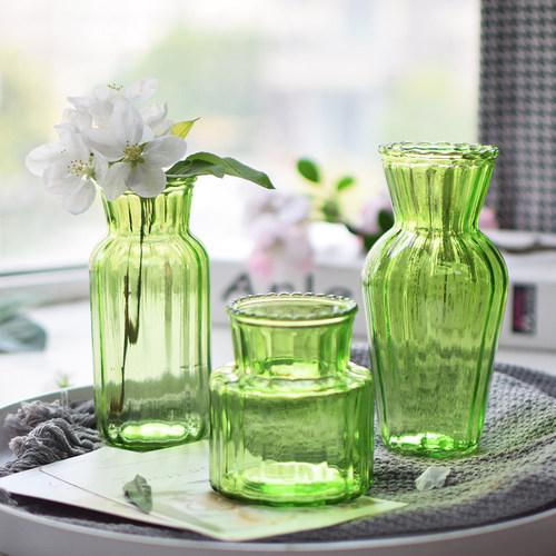 小花瓶摆件轻奢玻璃套装摆件