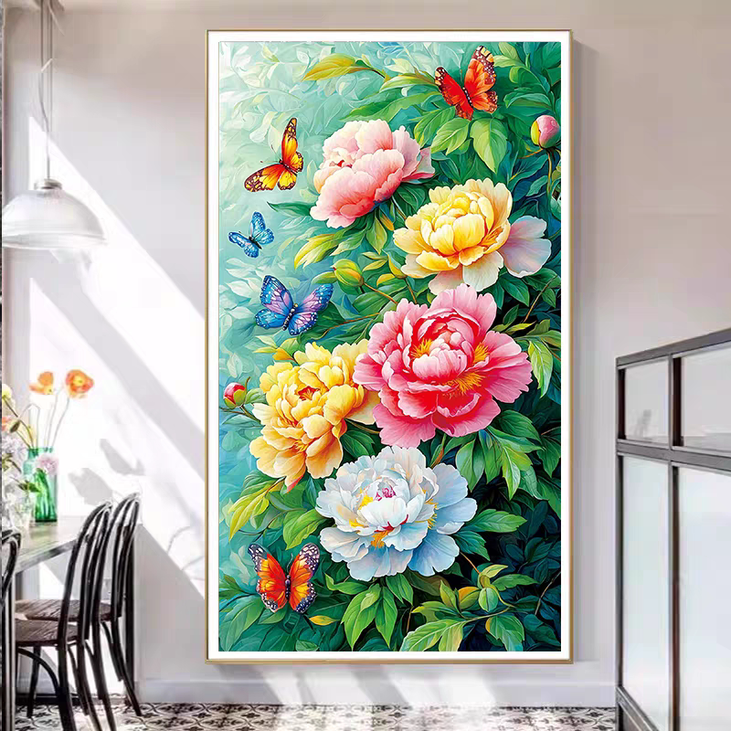 皇室蒙娜丽莎十字绣蝶舞芳华牡丹花开富贵【60色满绣无勾边】