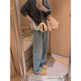 ～ Yukiss 浅蓝色大长腿牛仔裤 窄版 私下穿了很久