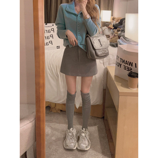 细腻呢料显比例短裙～ 洋气灰色 wan能搭 Yukiss