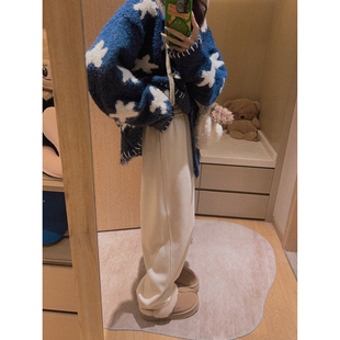 米白色直筒休闲裤 糯叽叽面料 云朵触感 Yukiss