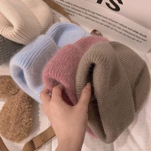 毛绒感兔毛纱线毛线帽 好搭配显脸小 福利清仓5折 Yukiss