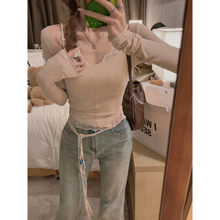 瘦瘦纯欲长袖 好好看～ T恤 叠穿真 两穿 Yukiss