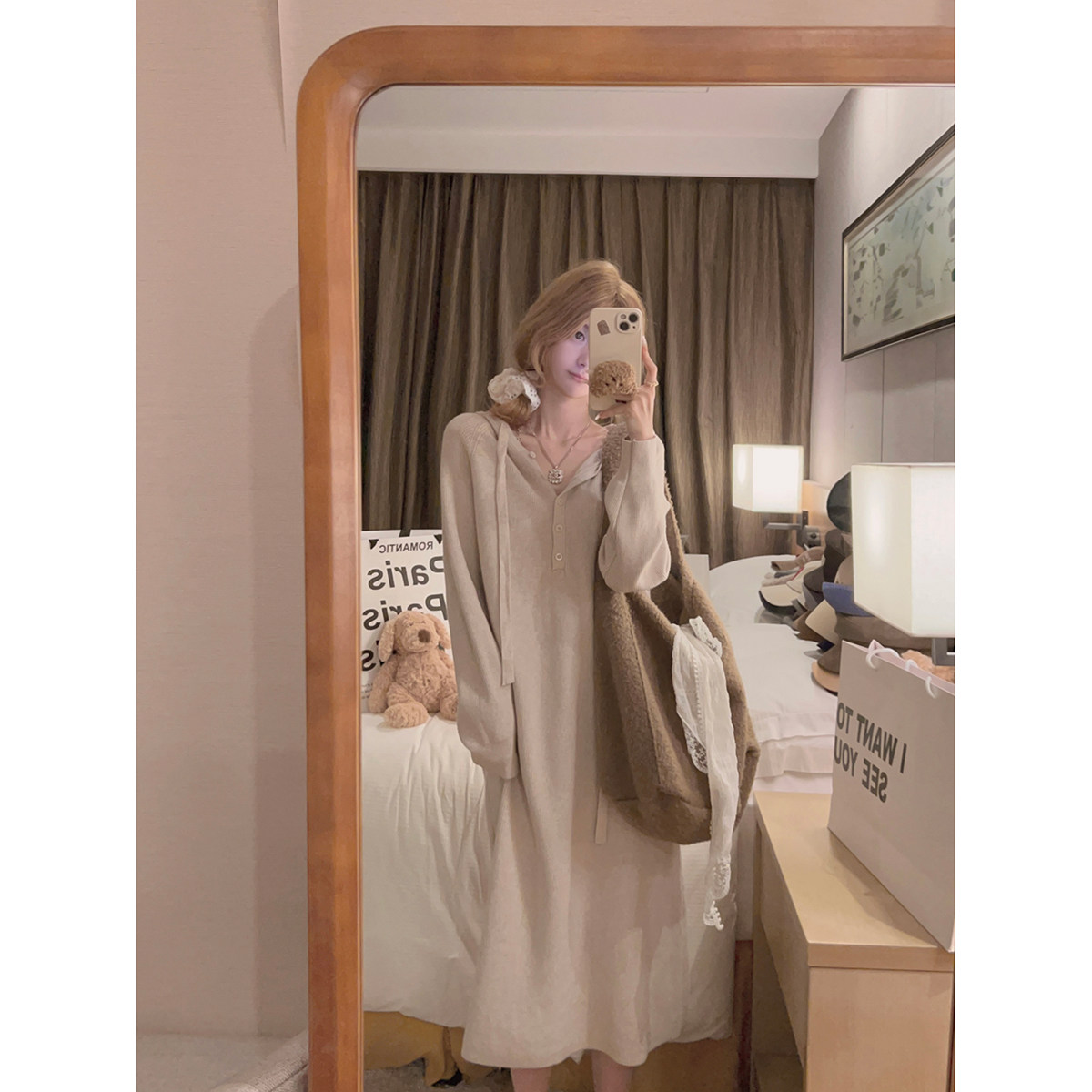 Yukiss【纸片人内搭！敲遮肉肉的连帽针织连衣裙～】,女装/女士精品,连衣裙,淘宝优惠券,粉丝福利购,淘宝优惠卷