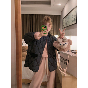 复古撞色拼接 正反两面穿 菱格纹羽绒服 福利清仓5折 Yukiss