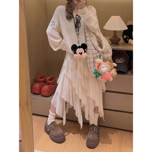 Yukiss【心动赴约 ！层层飘逸不规则中长款仙女半身裙】