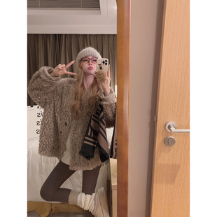 棉花糖环保皮草皮毛一体羊羔毛毛外套 Yukiss 福利清仓5折