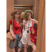 两件返10元 V领掐腰短袖 T恤女夏韩系修身 Yukiss 显瘦百搭打底衫