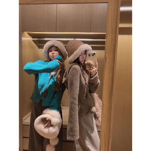 宝宝绒连帽拉链毛衣 泰迪小熊耳朵 du家色 Yukiss