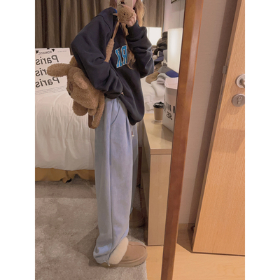 Yukiss【福利清仓5折】【强推！麂皮绒卫裤！显瘦垂感柔软度up 】