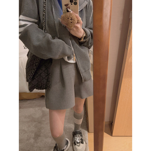 西裤 Yukiss 显比例宽松呢料短裤 羊毛呢 wan能搭