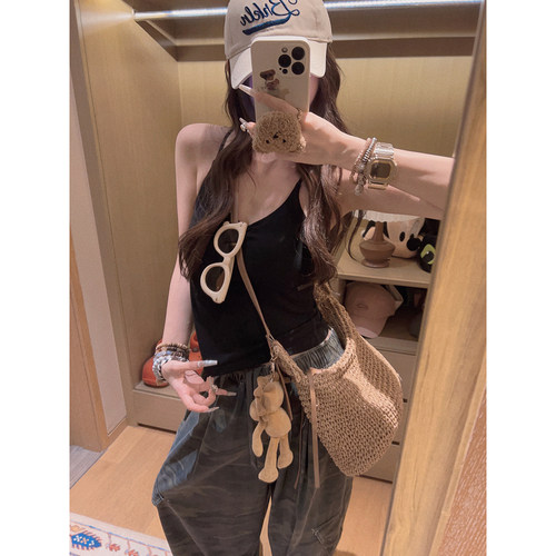 Yukiss【怒推 已穿一个月/遮副乳一体杯美背内搭吊带】