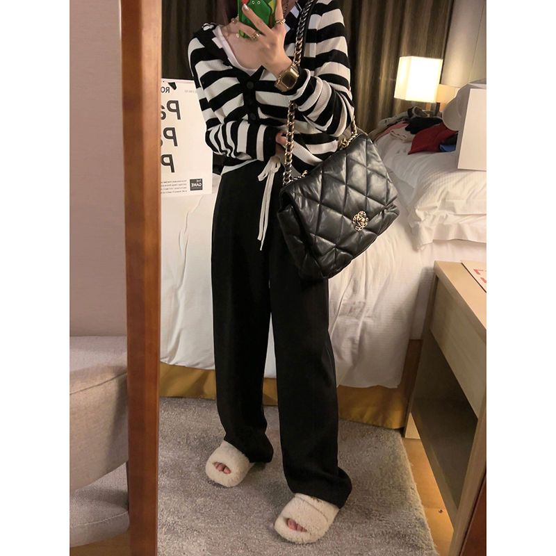 Yukiss直筒阔腿西裤百搭休闲裤
