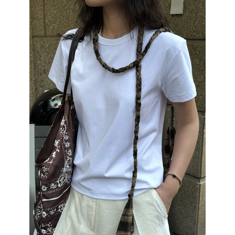 卢浮夏季新款韩版miu风基础纯色