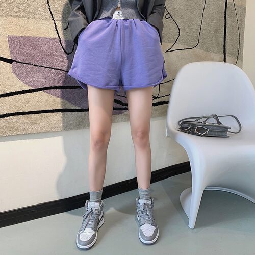 短裤高腰高腰阔腿运动裤