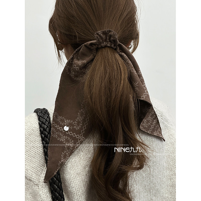 NINE九丨菱形方巾法式双面文艺大肠发圈超大号头绳质感发饰女,饰品/流行首饰/时尚饰品新,发饰,淘宝优惠券,粉丝福利购,淘宝优惠卷