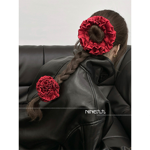 高级感气质大肠发圈新款 NINE九 发圈 氛围感Mona同款 发饰女 法式