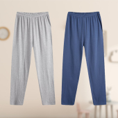 线裤 中老年加肥加大秋裤 棉毛裤 纯棉宽松衬裤 深裆敞口爷爷爸爸 男士