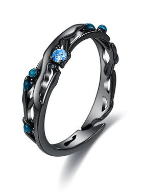 情侣戒指礼物ins925刻字