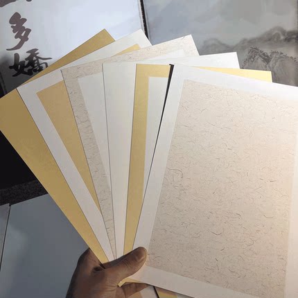 曹友泉加厚宣纸长方形卡纸a3a4生宣国画半生熟书法熟宣工笔画专用