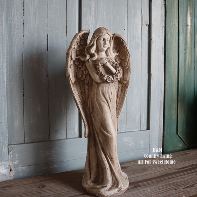 百亩家复古天使摆件做旧庭院花园