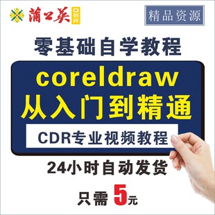 coreldraw从入门到精通视频教程CDR12/X4/X6零基础实战视频送资源