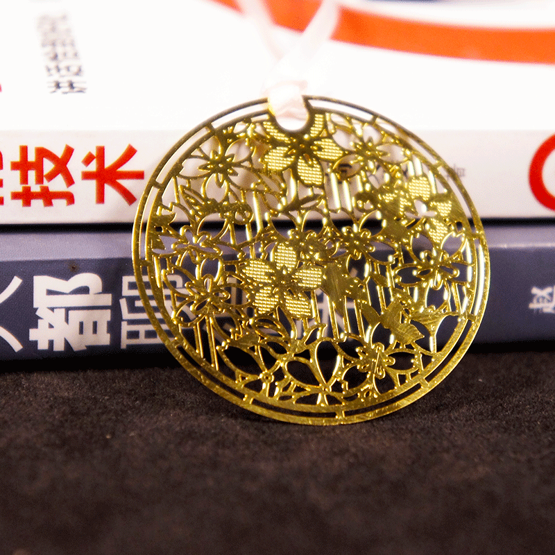 金属书签中国风精致樱花镂空书签书签