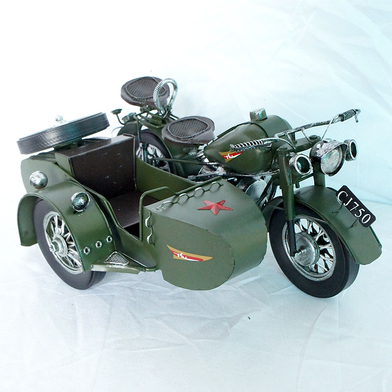 复古做旧解放三轮车模型摆件酒吧客厅酒柜家居铁艺摆设道具装饰品