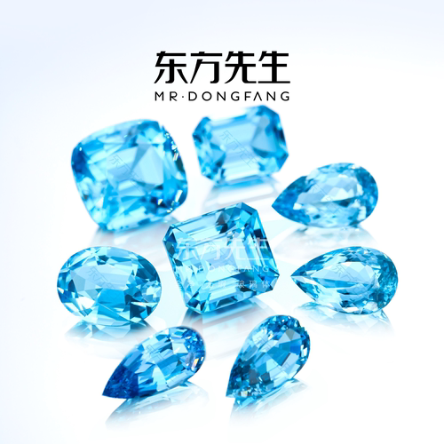 东方先生说珠宝 天然海蓝宝石 魔鬼蓝/超圣/圣玛利亚 18K裸石